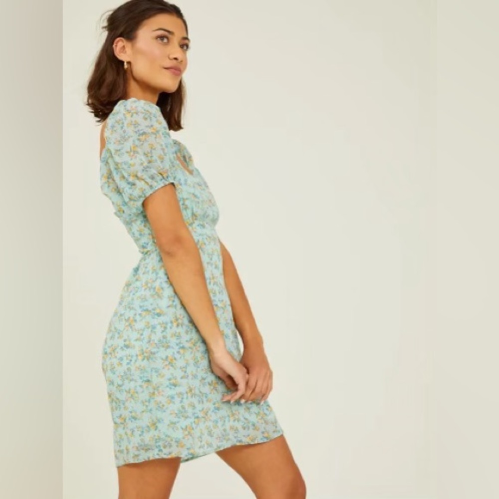 NWT Altar’d State Juliet Floral Dress Seafoam Medium